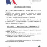 COMMÉMORATION DU 11 NOVEMBRE 1918