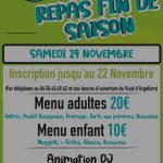 REPAS DE FIN DE SAISON DE L’ASSOCIATION DE LA PÉTANQUE